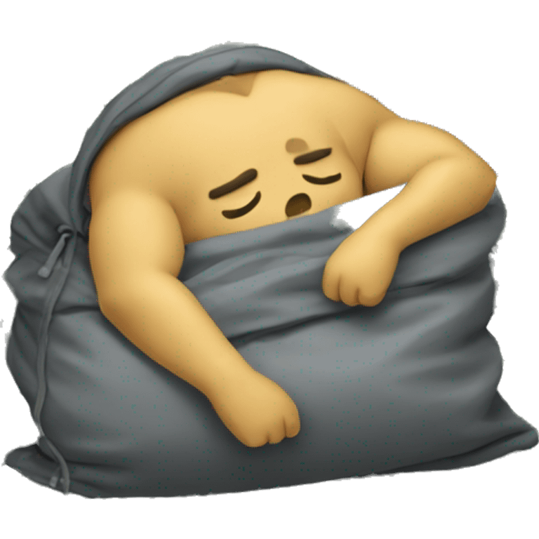 Mr beast sleeping on a bag of money  emoji