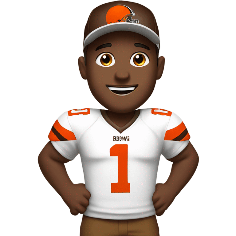 White Cleveland browns fan  emoji