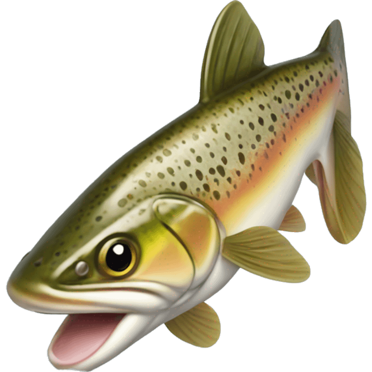 Baby Trout jumping out of water emoji