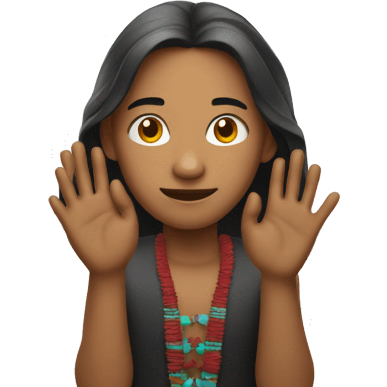 native with raised hands emoji