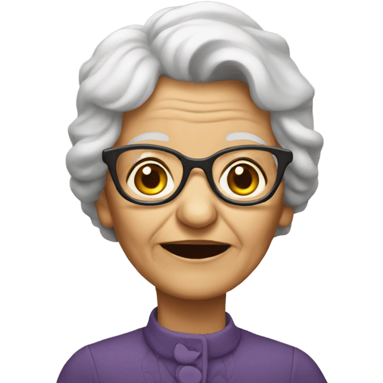 Old lady with glasses emoji