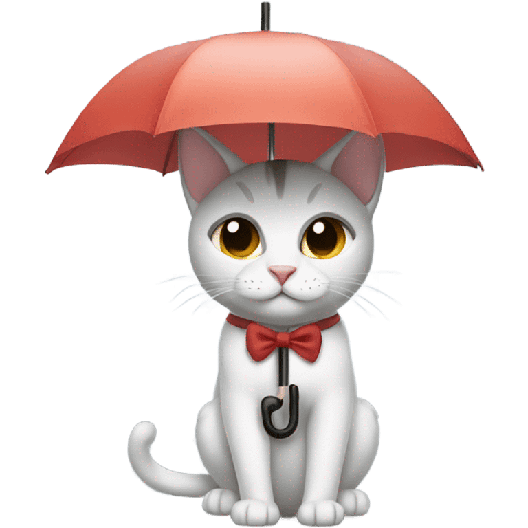 cats holding umbrella emoji