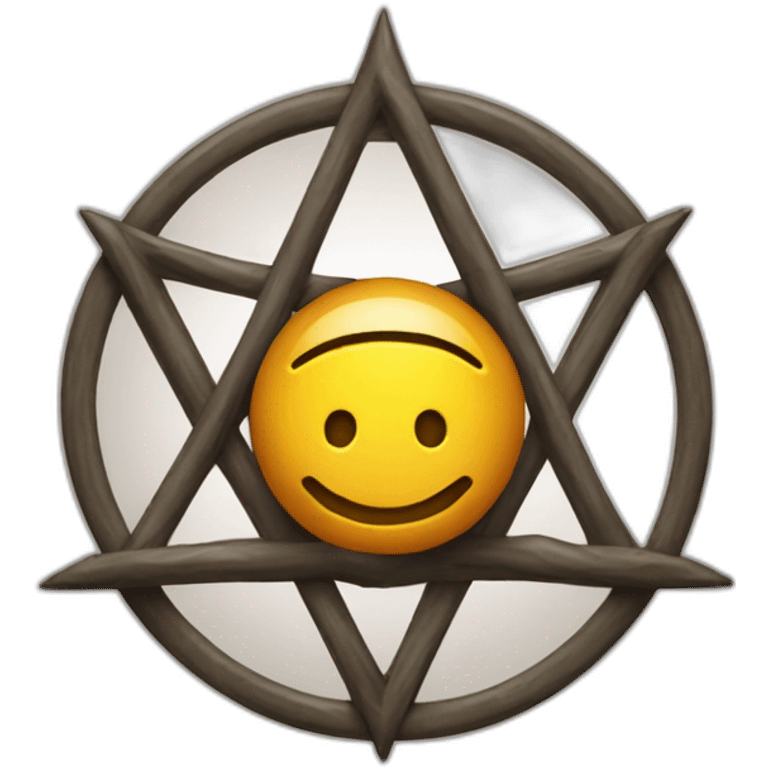 Upside down pentagram emoji