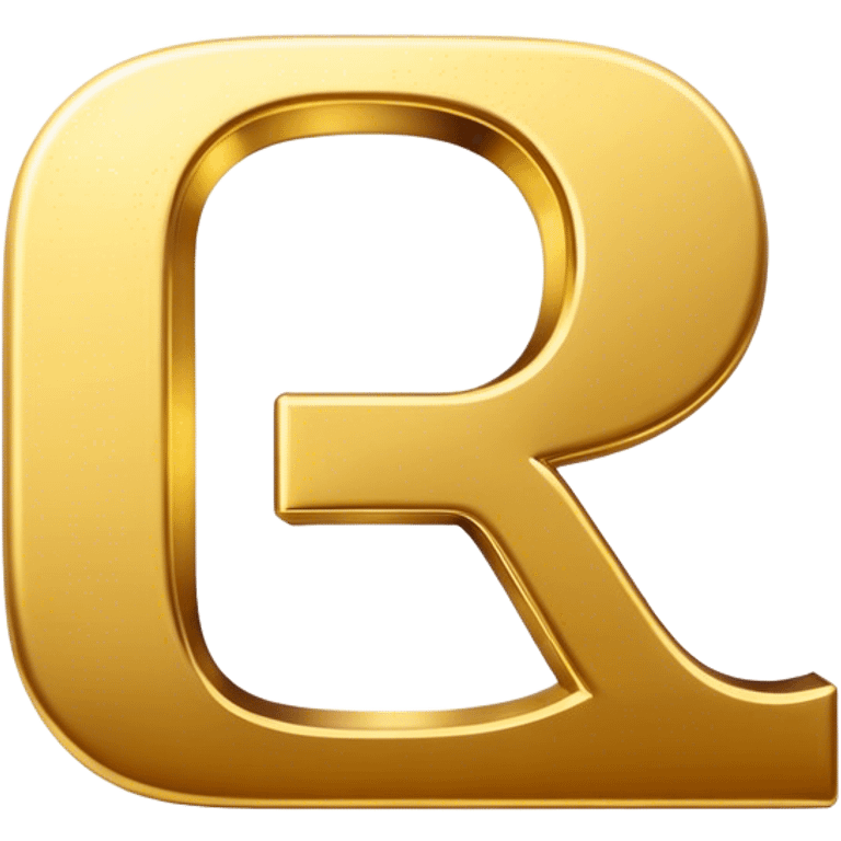 Gold R letter  emoji