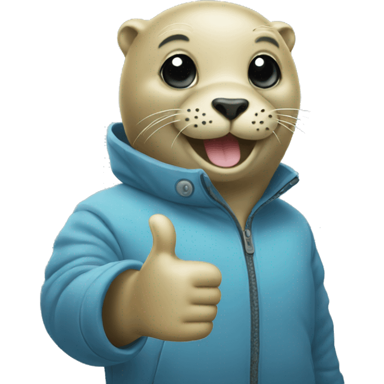 seal big thumbs up emoji