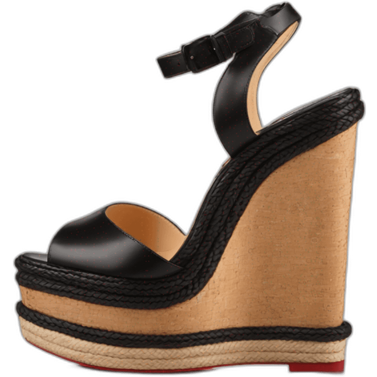 Sandal Platform wedges black louboutin emoji