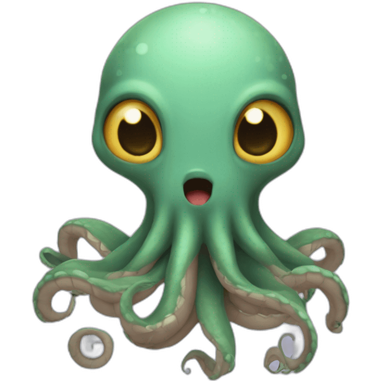 un kraken adorable perdu  emoji