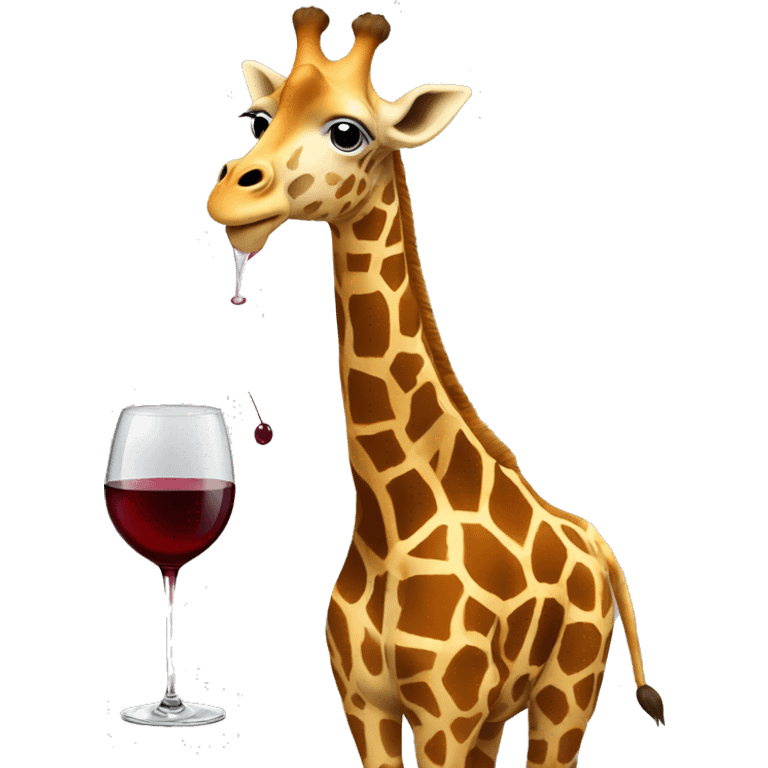 giraffe with wine  emoji