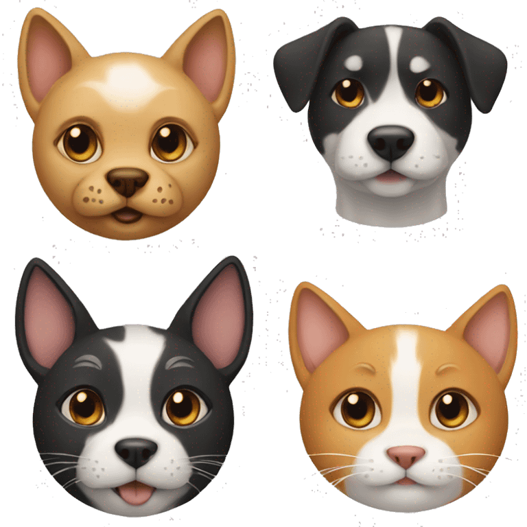 dog and cat emoji