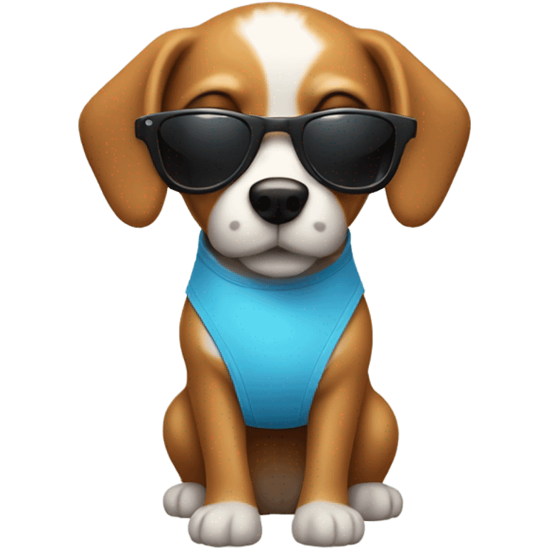 cool dog poolboy emoji