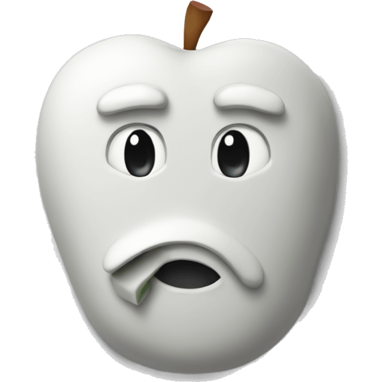 a apple eating eraser emoji