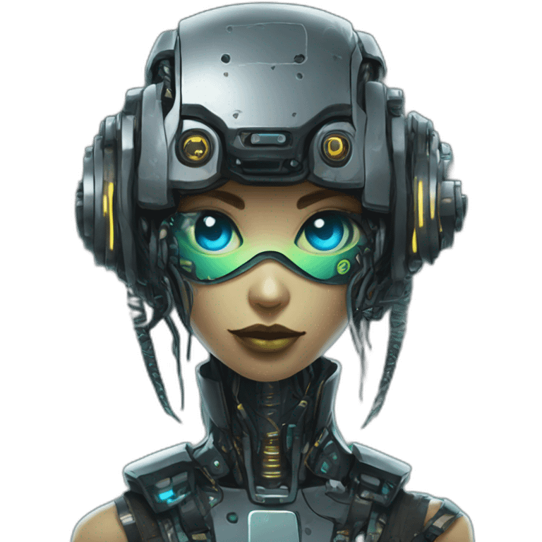 robot form cyber punk emoji