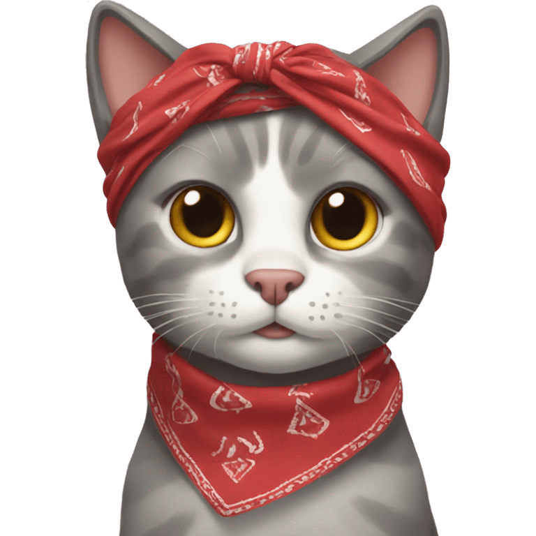 cat with bandana emoji