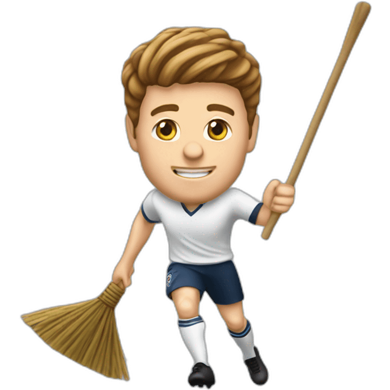 steven gerrard on a broomstick emoji