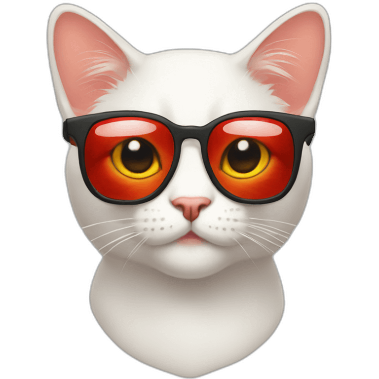 red cat with subglasses emoji