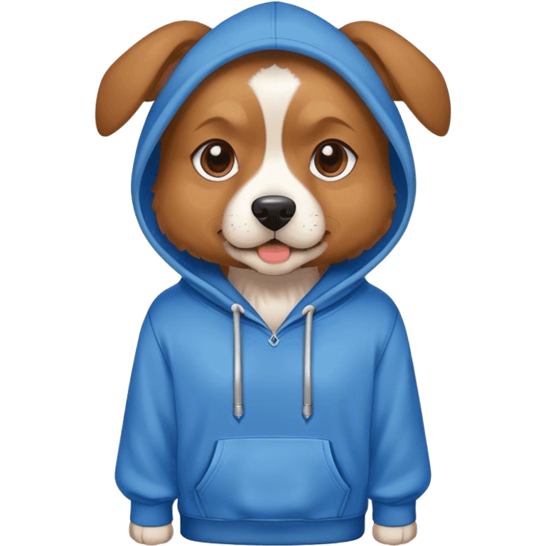 Dog wearing hoodie  emoji