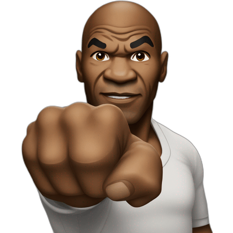 Mike Tyson pointing finger toward camera emoji