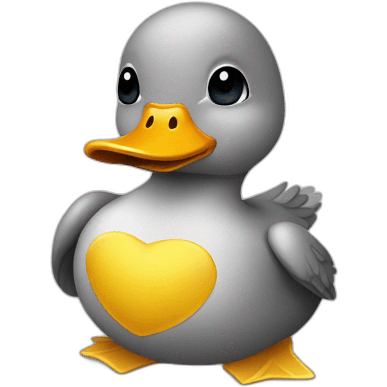 Cute cuddle duck as hacker emoji