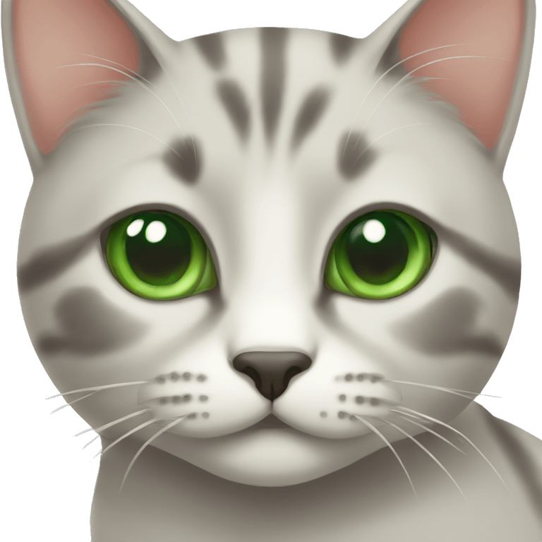 Tobby cat with green eyes emoji