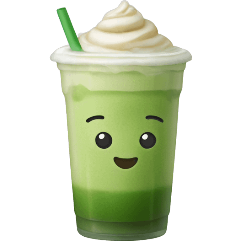 Iced matcha latte emoji