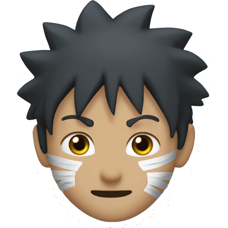 Naruto avec habits noir qui tire la langue  emoji