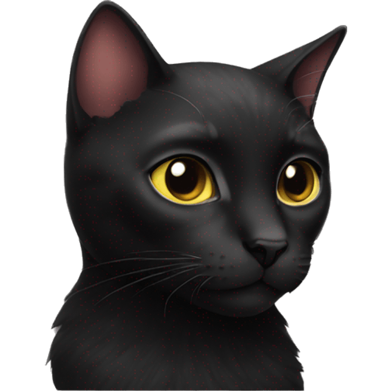 Black cat love emoji