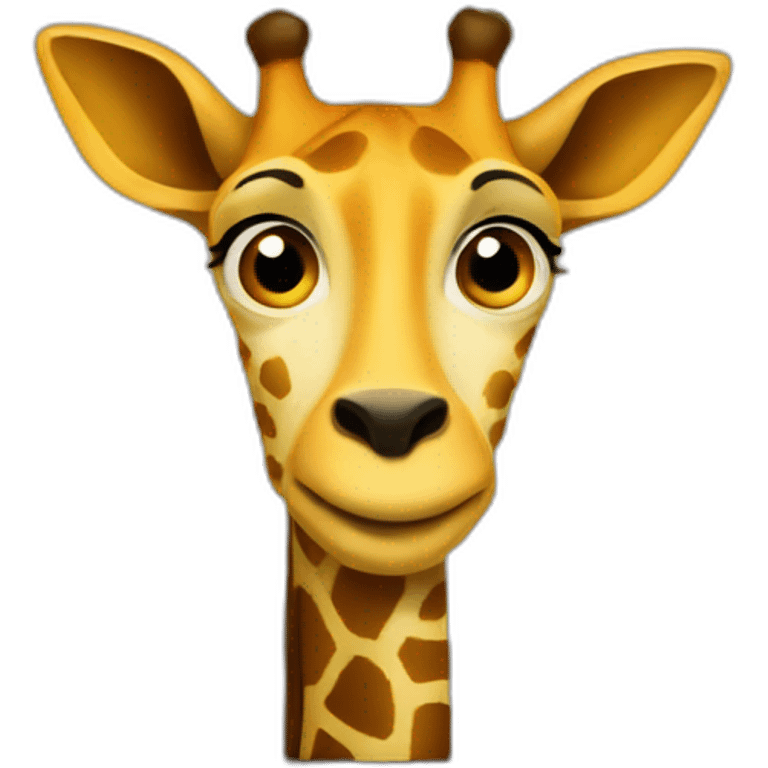 Girafe sur une télé emoji