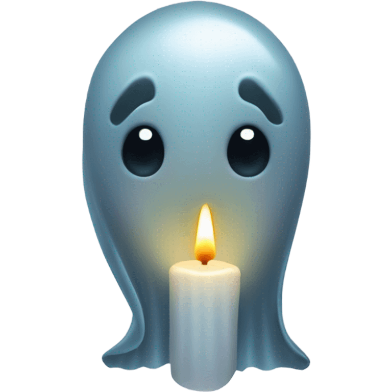 transparent candle like ghost, ethereal, without shape emoji