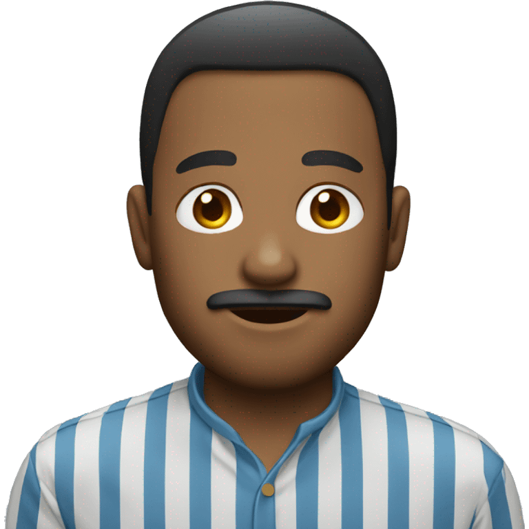 striped shirt with facial hair emoji