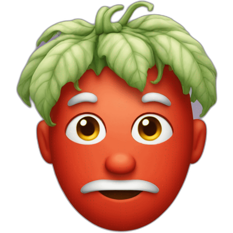 tomato man with hair emoji