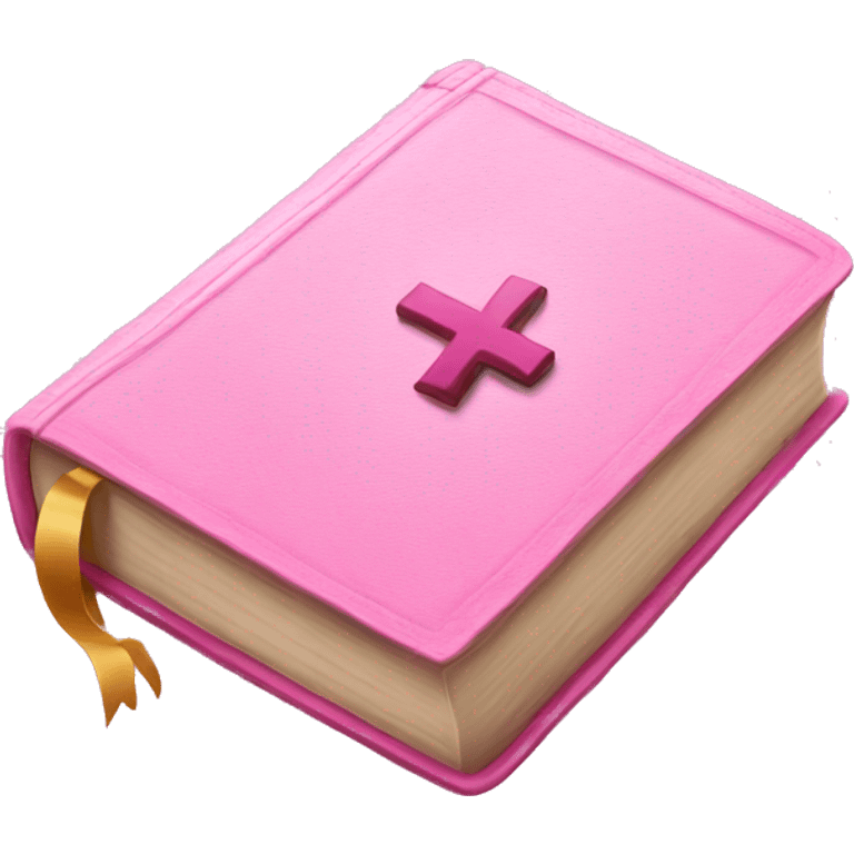 a pink bible emoji