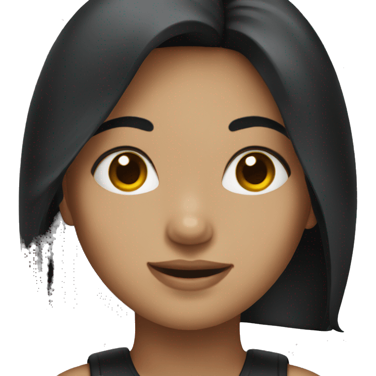 Girl with long black hair emoji