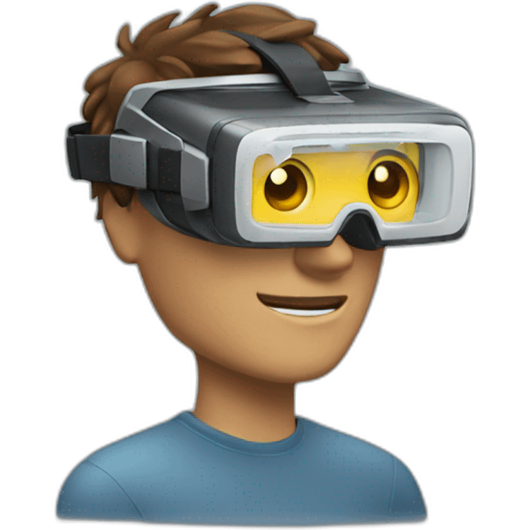 Man with vr glass emoji