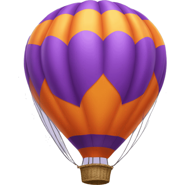 Purple and orange hot air balloon emoji