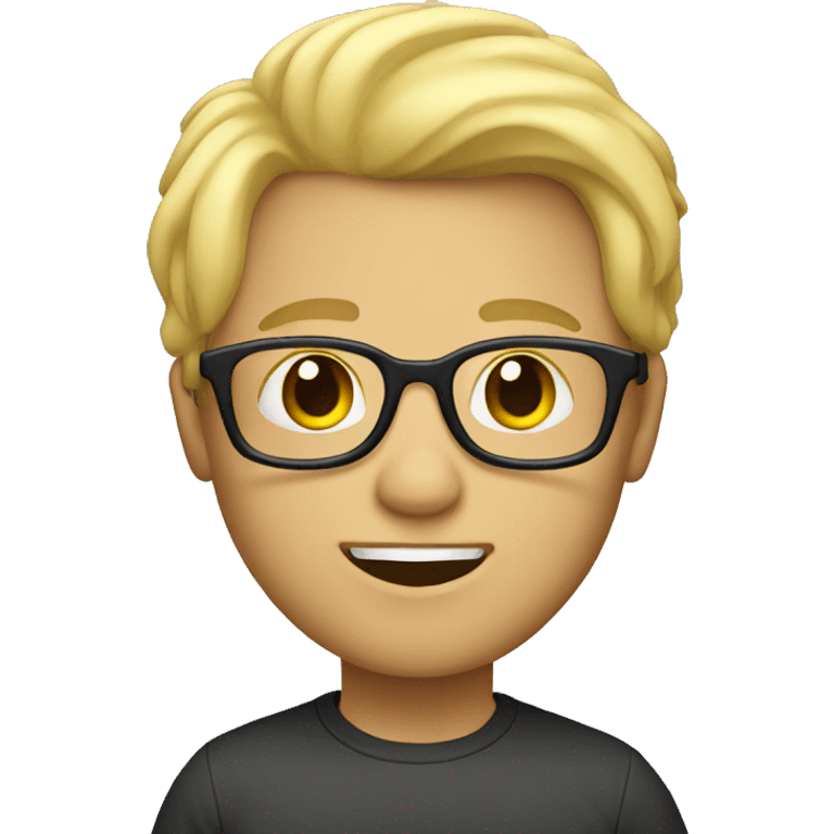 person with glasses and blond hair emoji