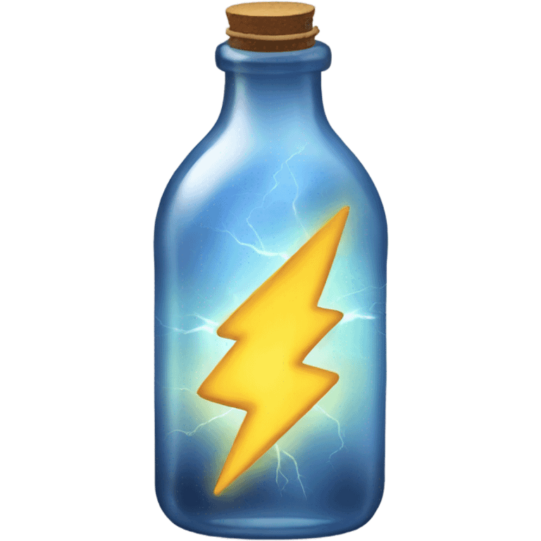 Lightning in a round bottle emoji