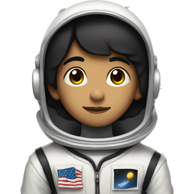 Boy with black hair and an open astronaut hat, with books emoji