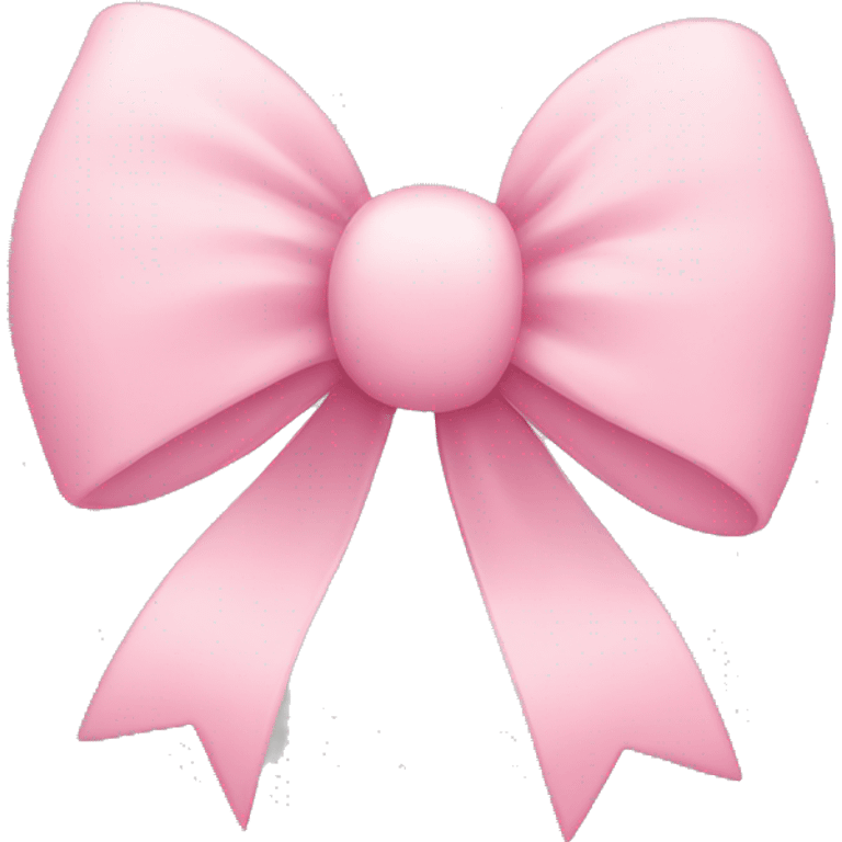 Bow with light pink heart  emoji