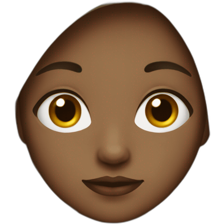 Darker girl with medium hair  emoji