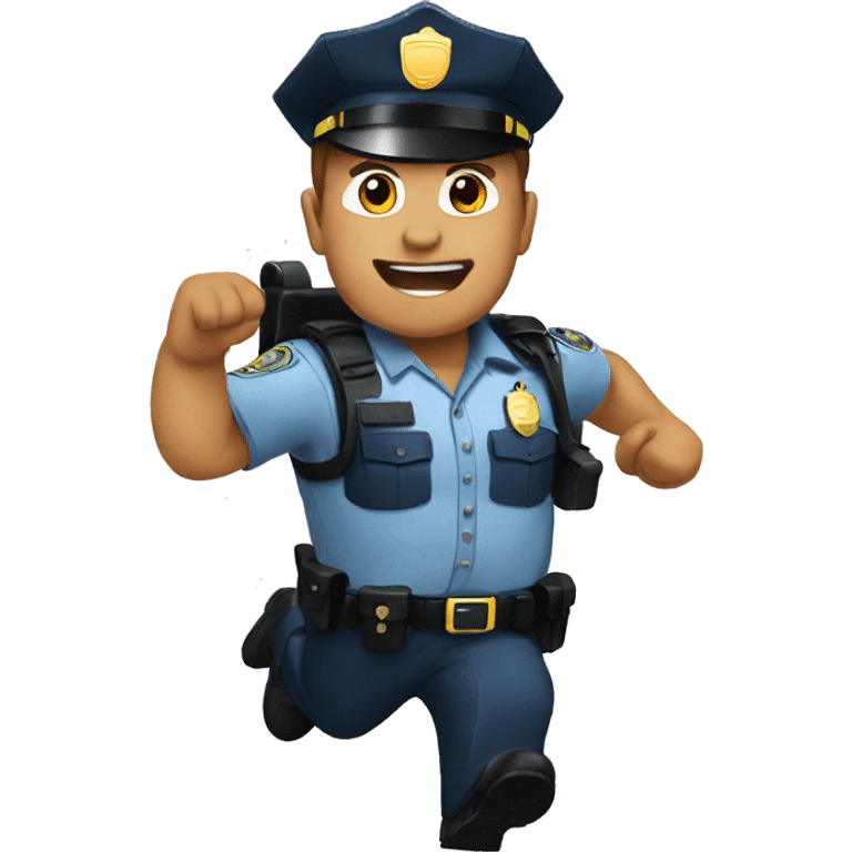 a cop running emoji