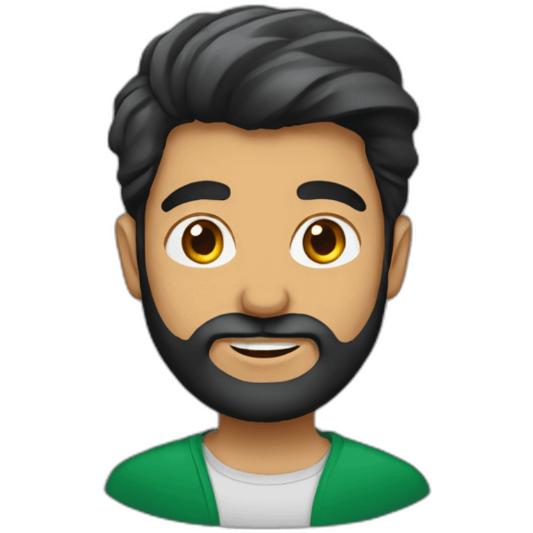 A pakistani guy with beard emoji