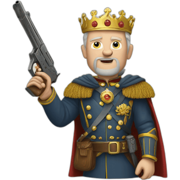 king Harald with a gun emoji