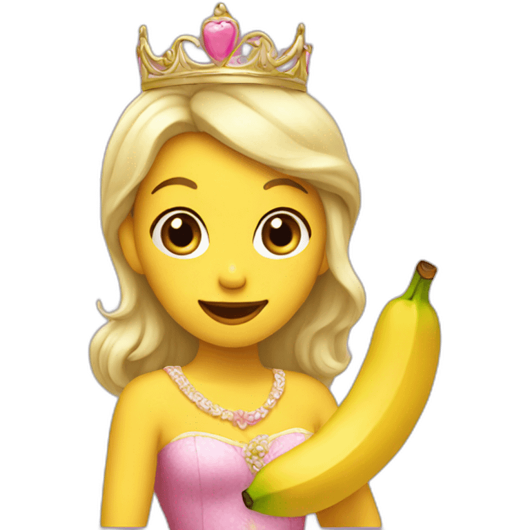 Princess eating a banana emoji