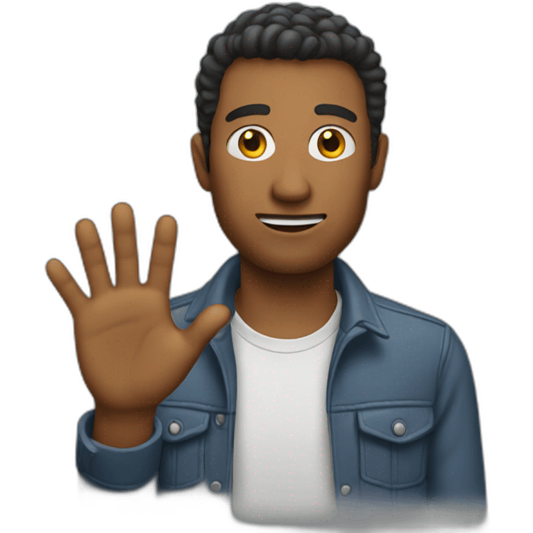 Man with one hand emoji