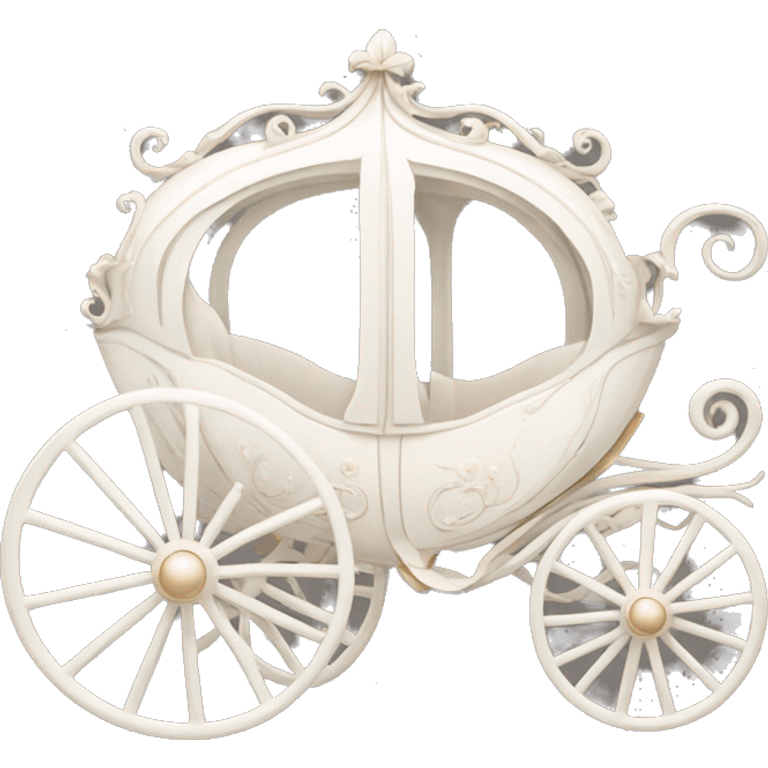 white Vintage pretty Princess carriage  emoji