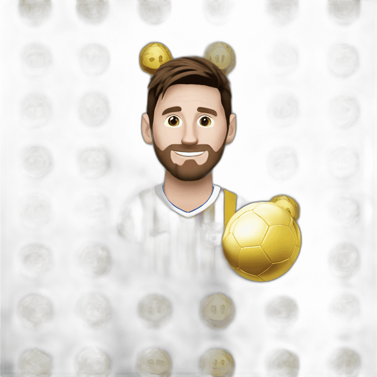 lionel messi avec ballon d’or emoji