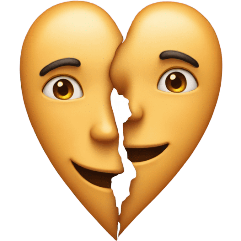 Heart between 2 faces emoji