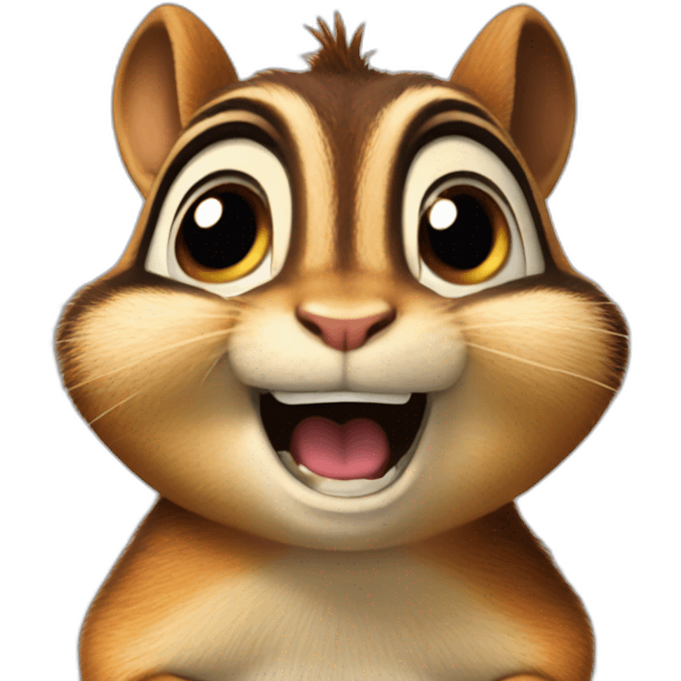 Surprised chipmunk meme emoji