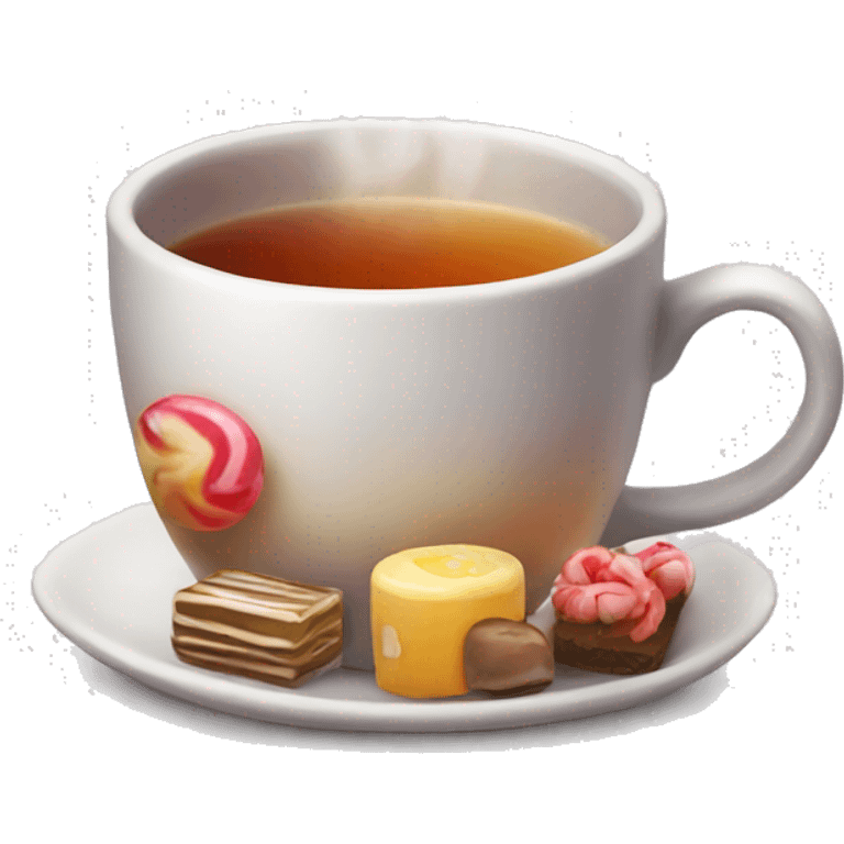 Warm tea with sweets emoji