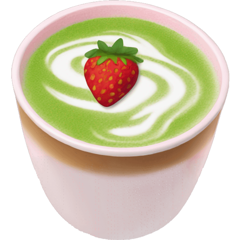 strawberry matcha latte emoji